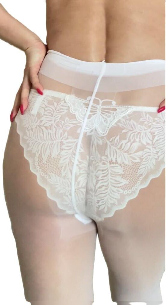Neue weiße Strumpfhosen