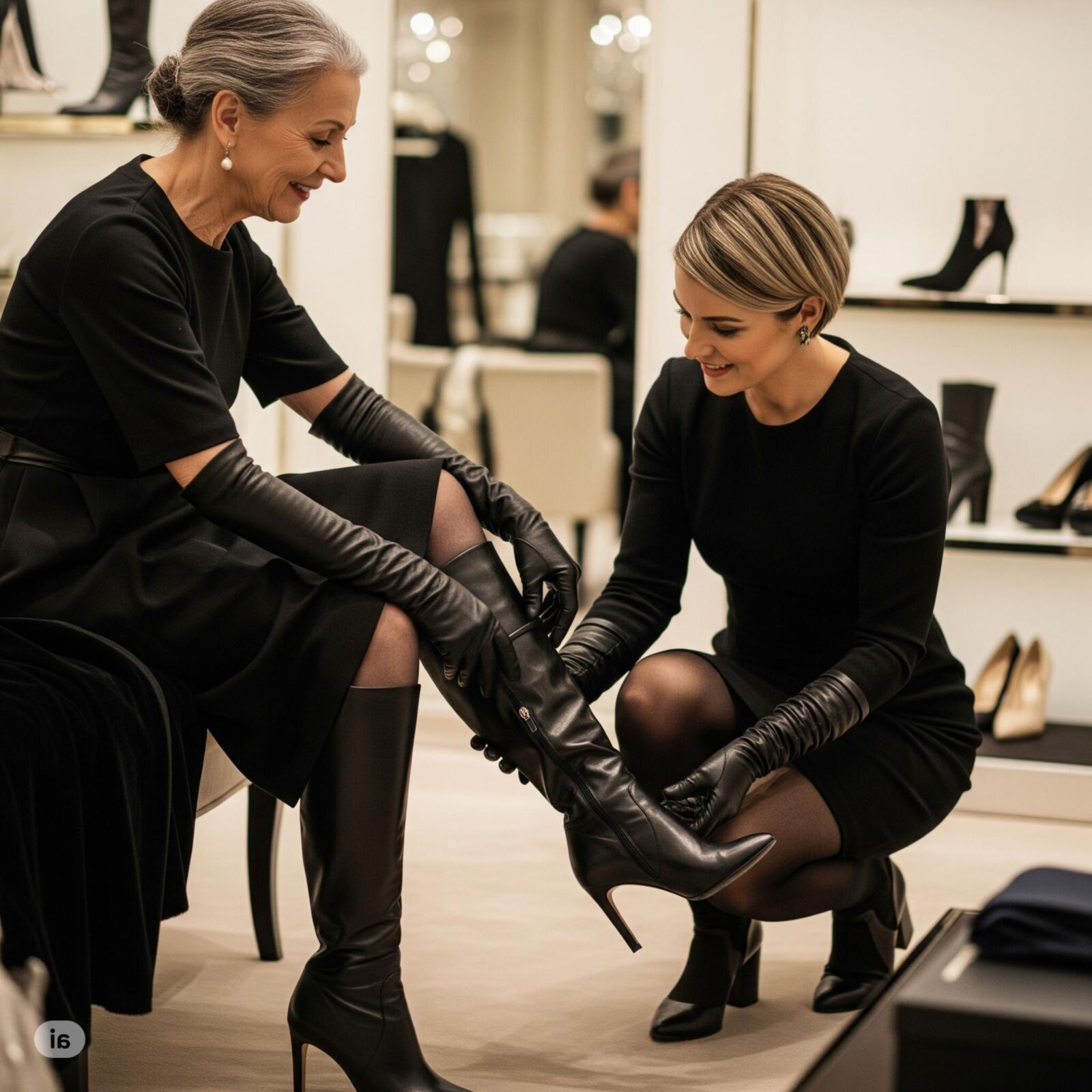Stiefel und Handschuhe Unterstützung