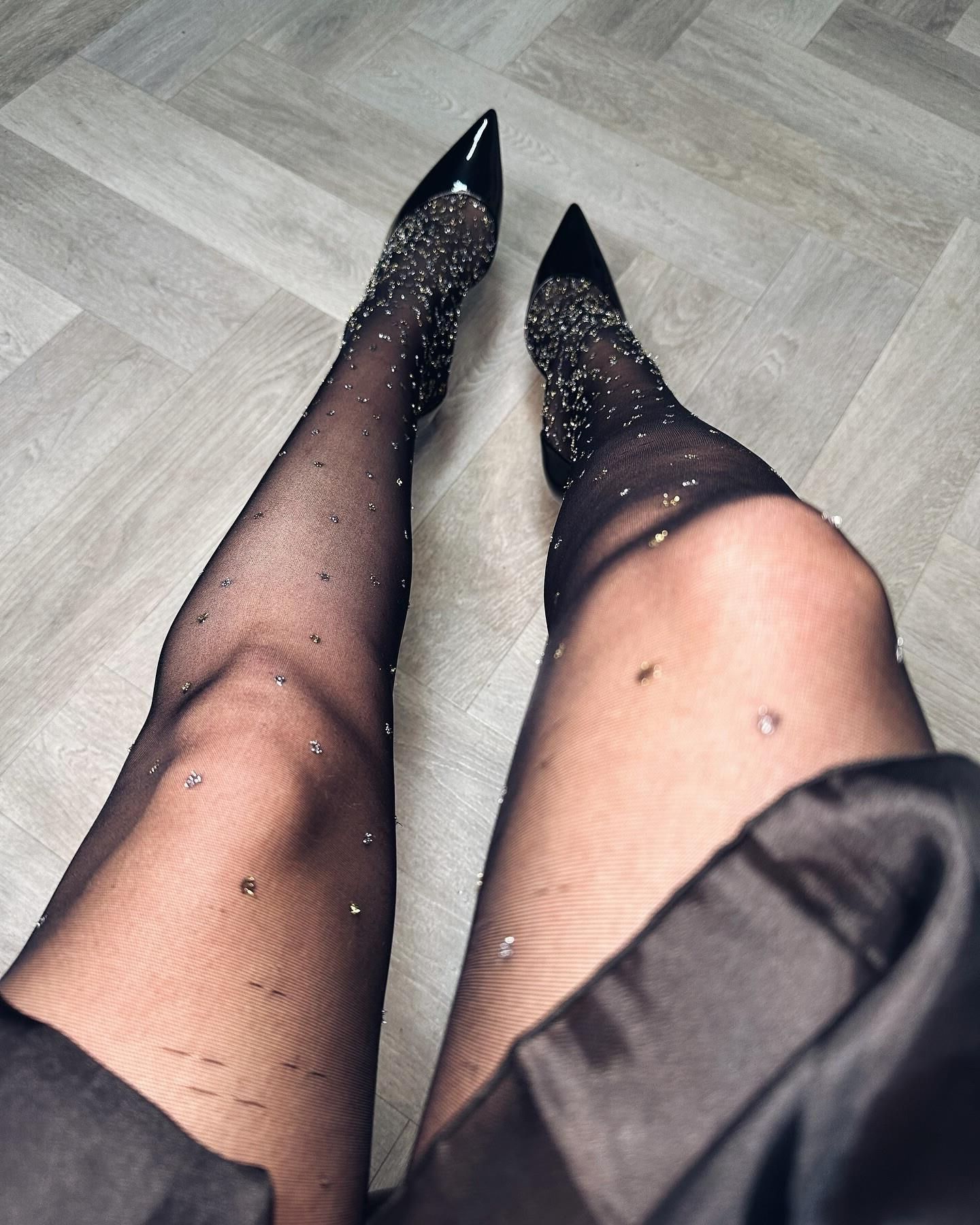Veronica portant des collants