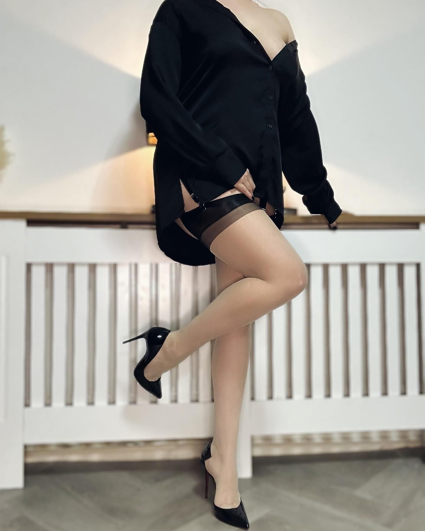 Veronica portant des bas rht