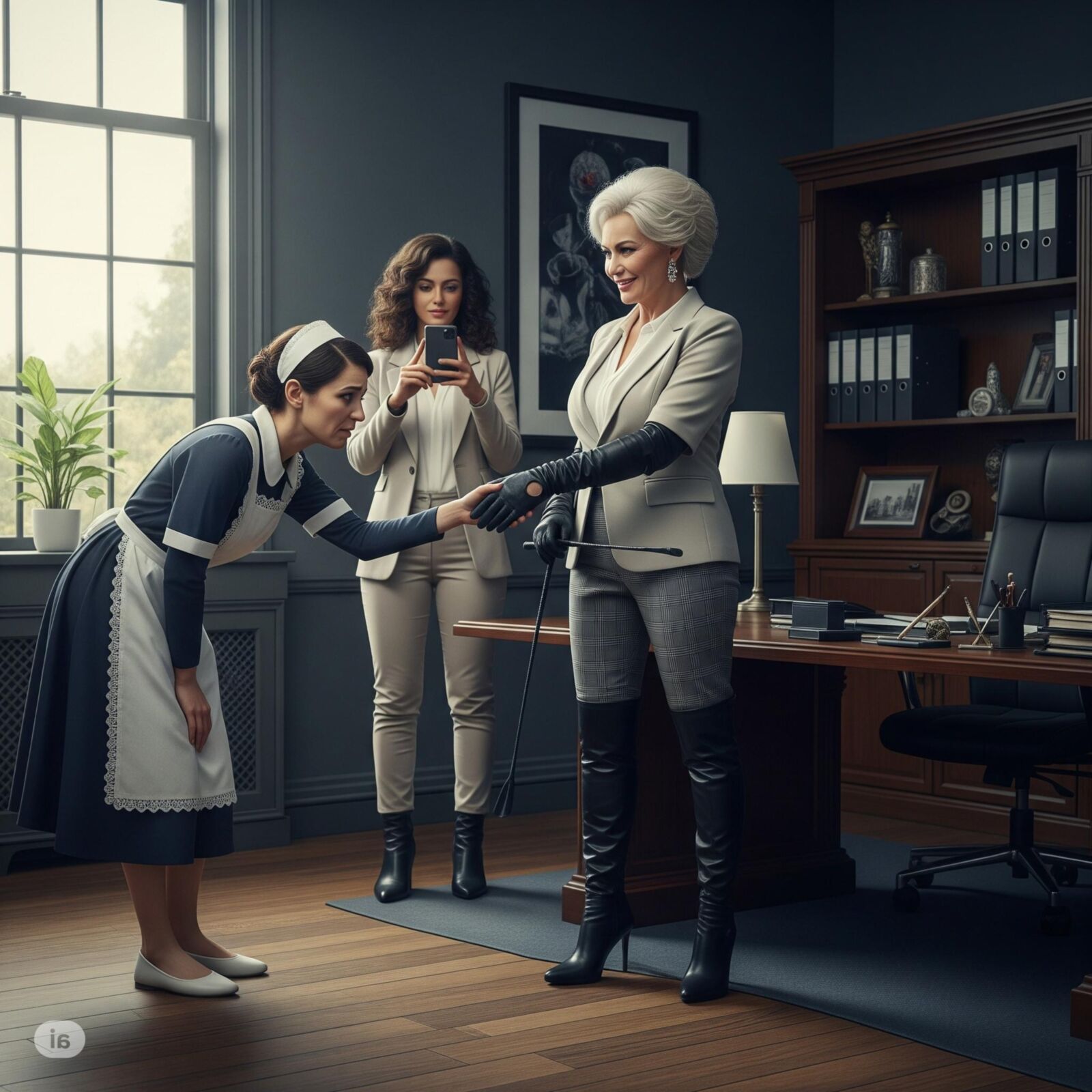 Der erste Tag eines Dienstmädchens bei der Arbeitskörperschaft