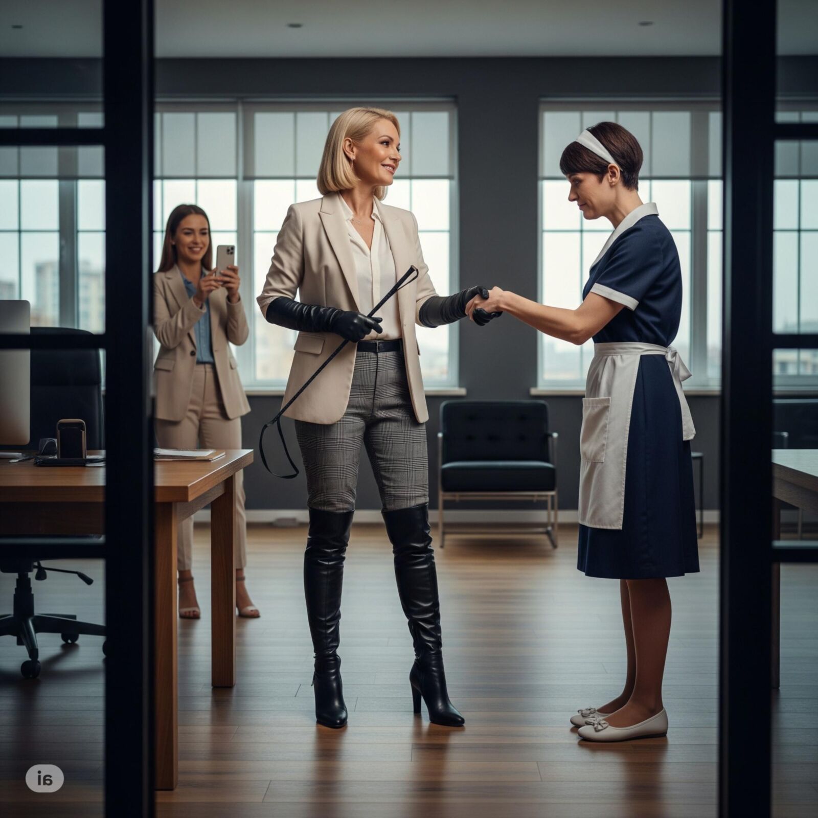 Der erste Tag eines Dienstmädchens bei der Arbeitskörperschaft