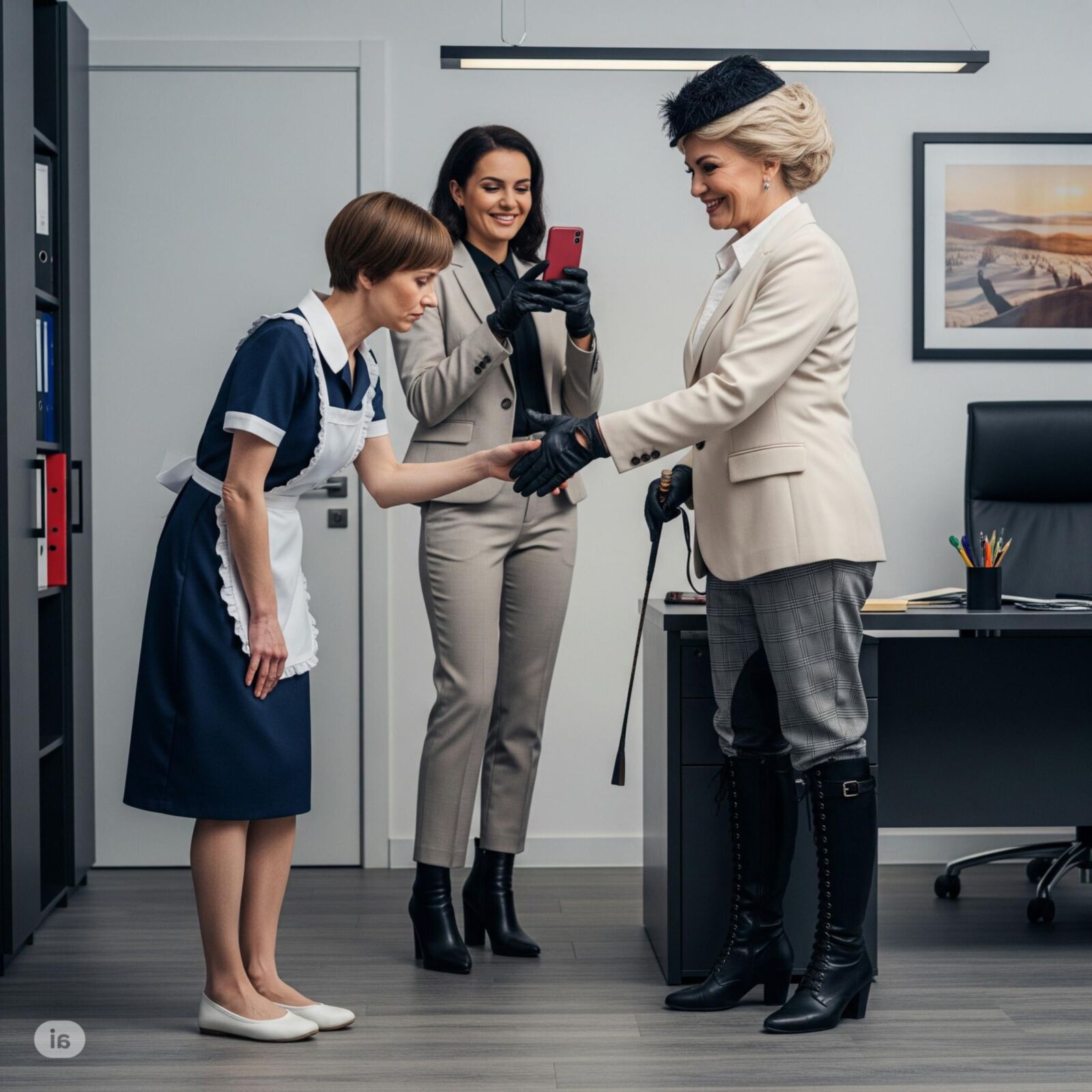 Der erste Tag eines Dienstmädchens bei der Arbeitskörperschaft