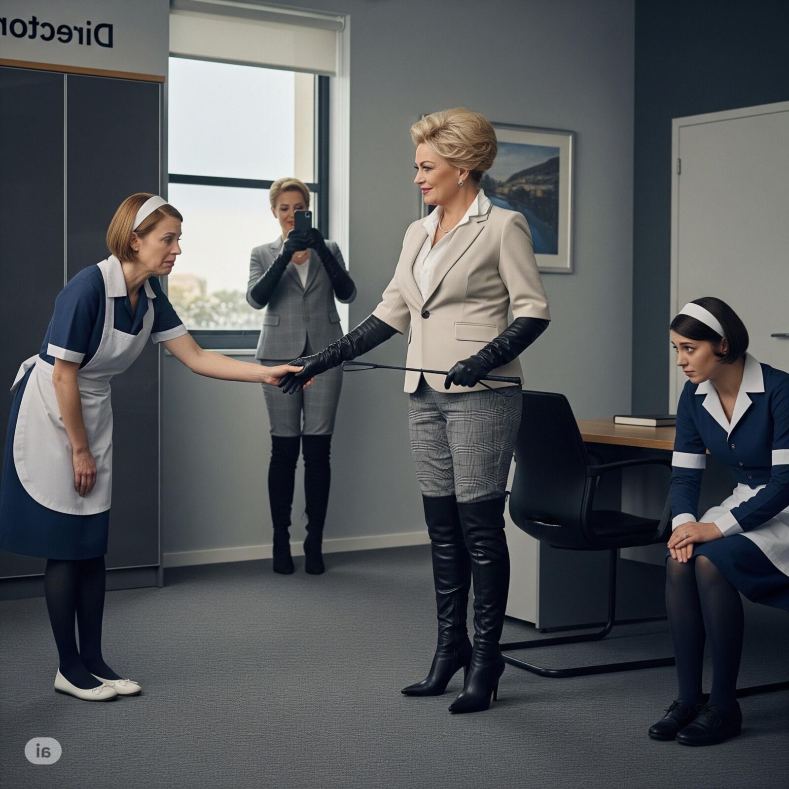 Der erste Tag eines Dienstmädchens bei der Arbeitskörperschaft