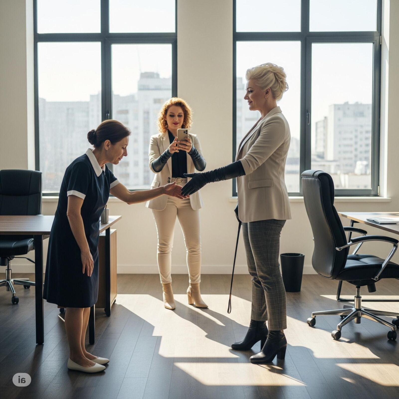 Der erste Tag eines Dienstmädchens bei der Arbeitskörperschaft
