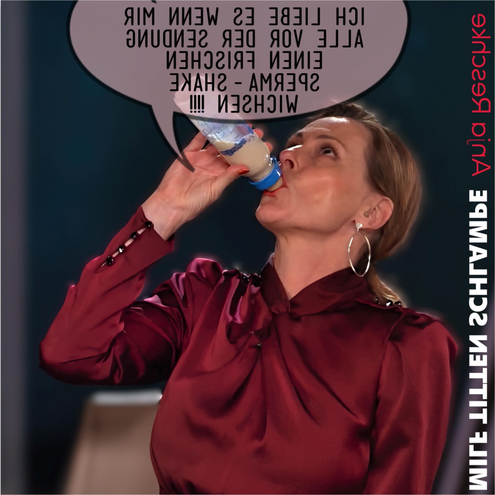 TV MILF Titten Schlampe Anja Reschke, GEZ Nutte zum Ficken