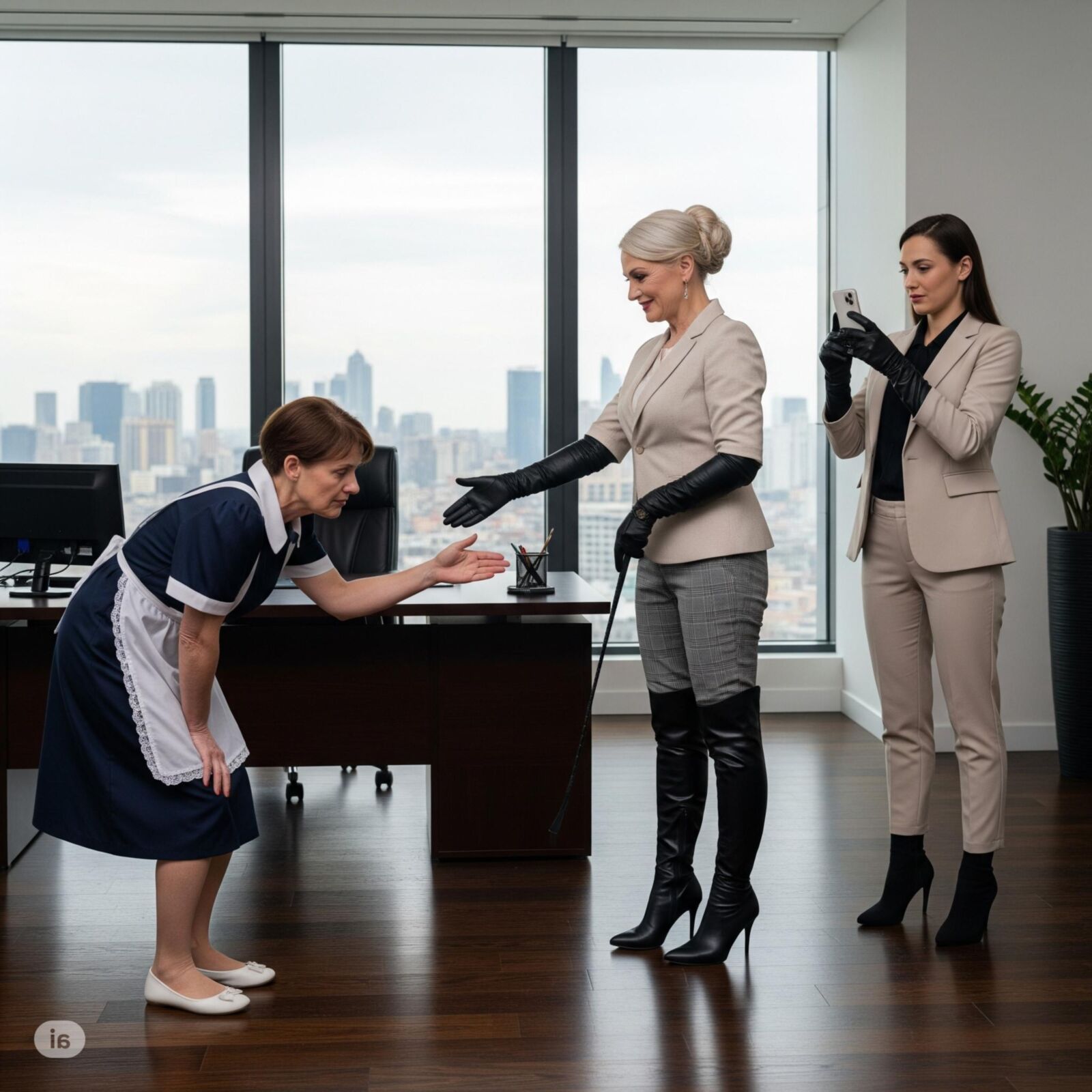 Der erste Tag eines Dienstmädchens bei der Arbeitskörperschaft