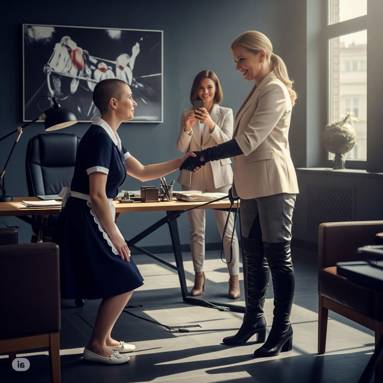 Der erste Tag eines Dienstmädchens bei der Arbeitskörperschaft