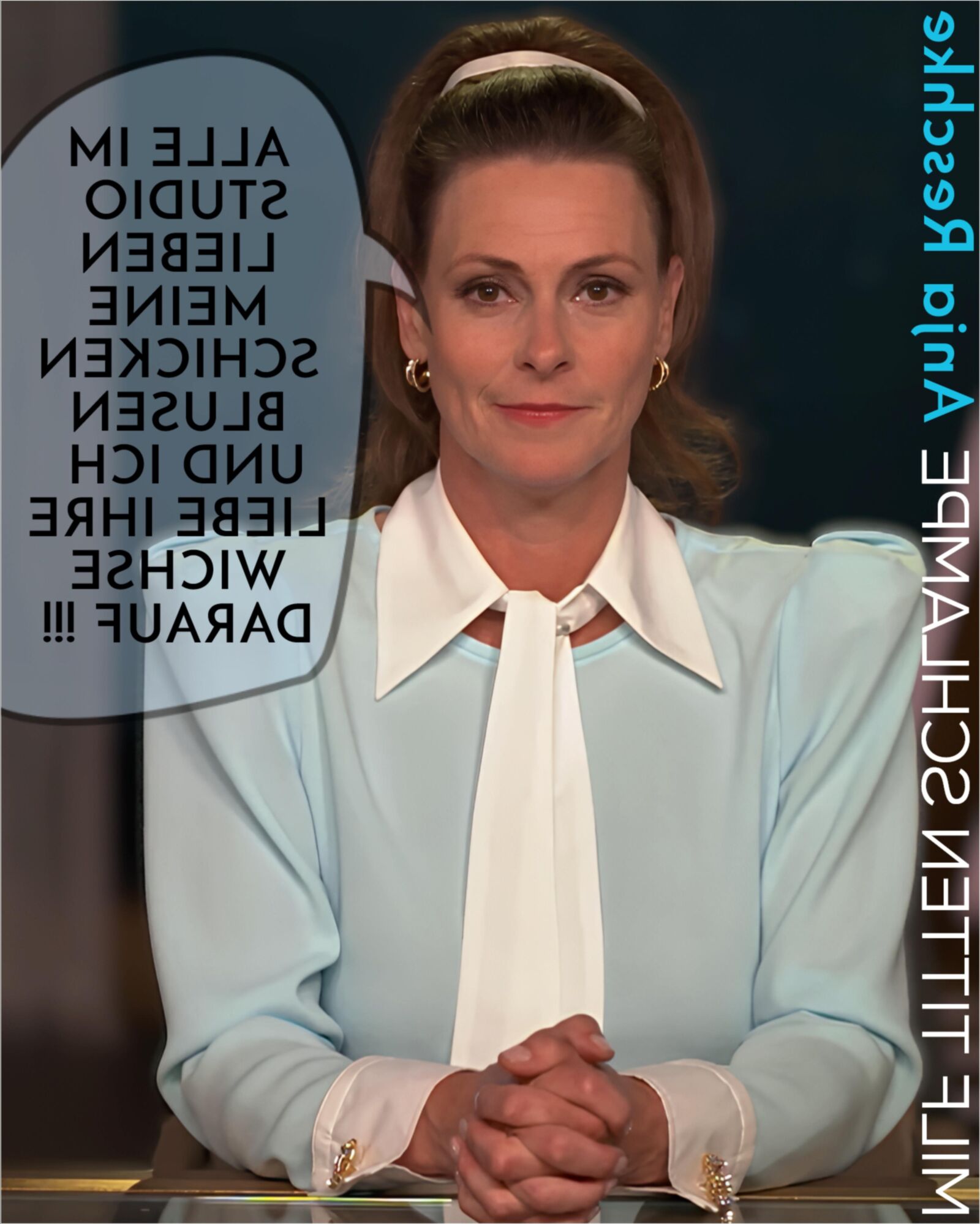 TV MILF Titten Schlampe Anja Reschke, GEZ Nutte zum Ficken