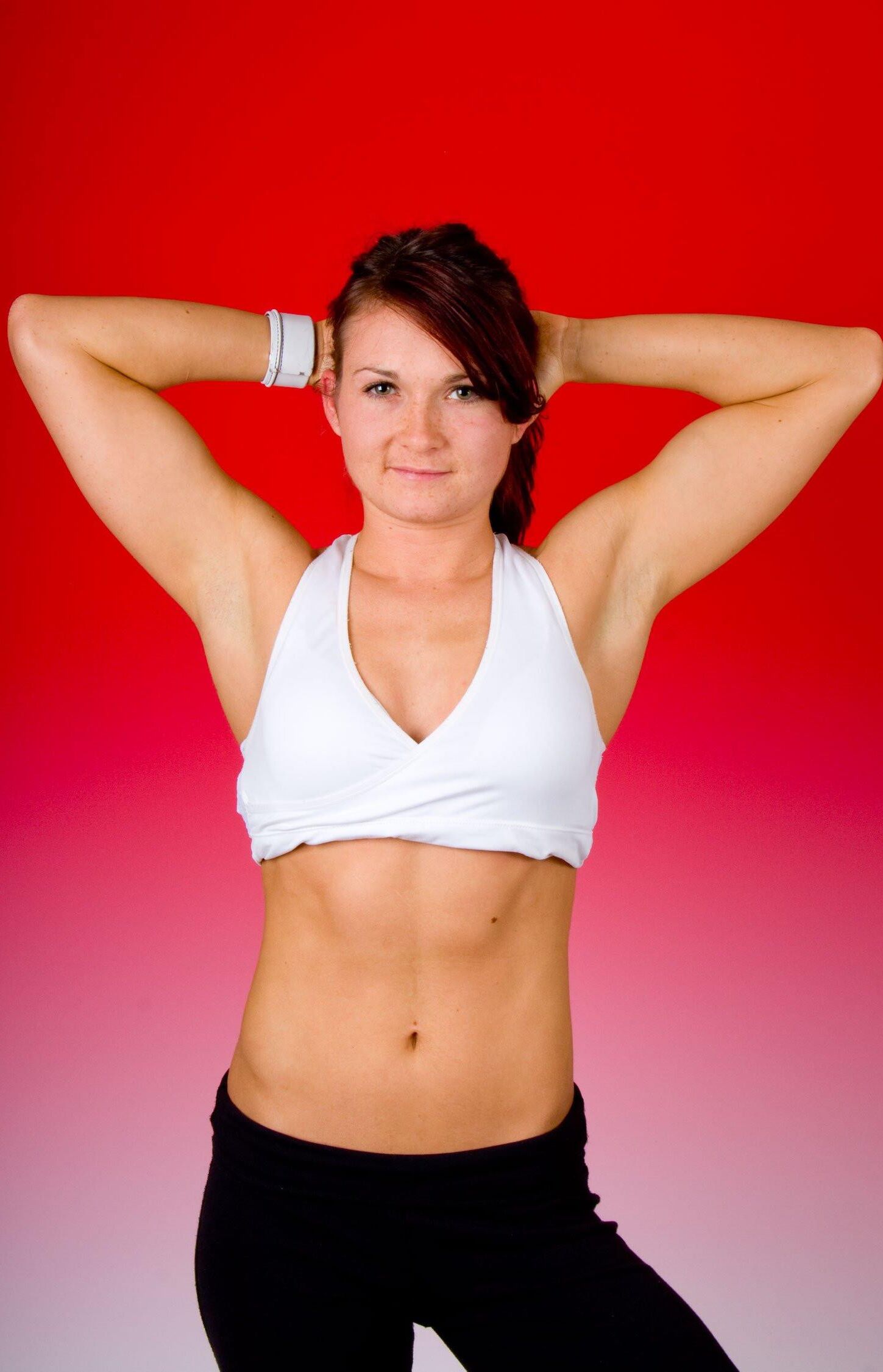 Meninas musculares aleatórias