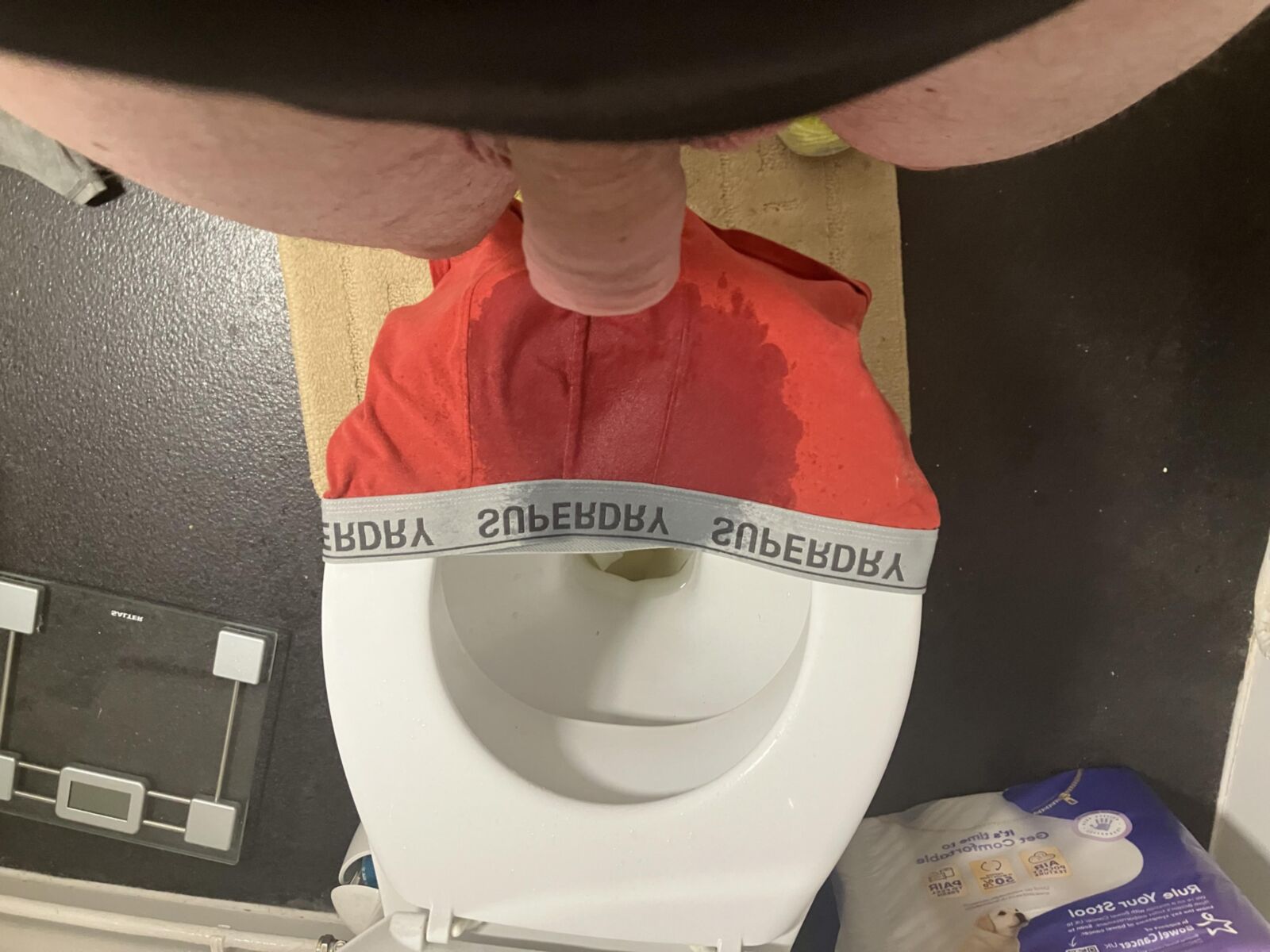 Pissing on someone BF Underwear 