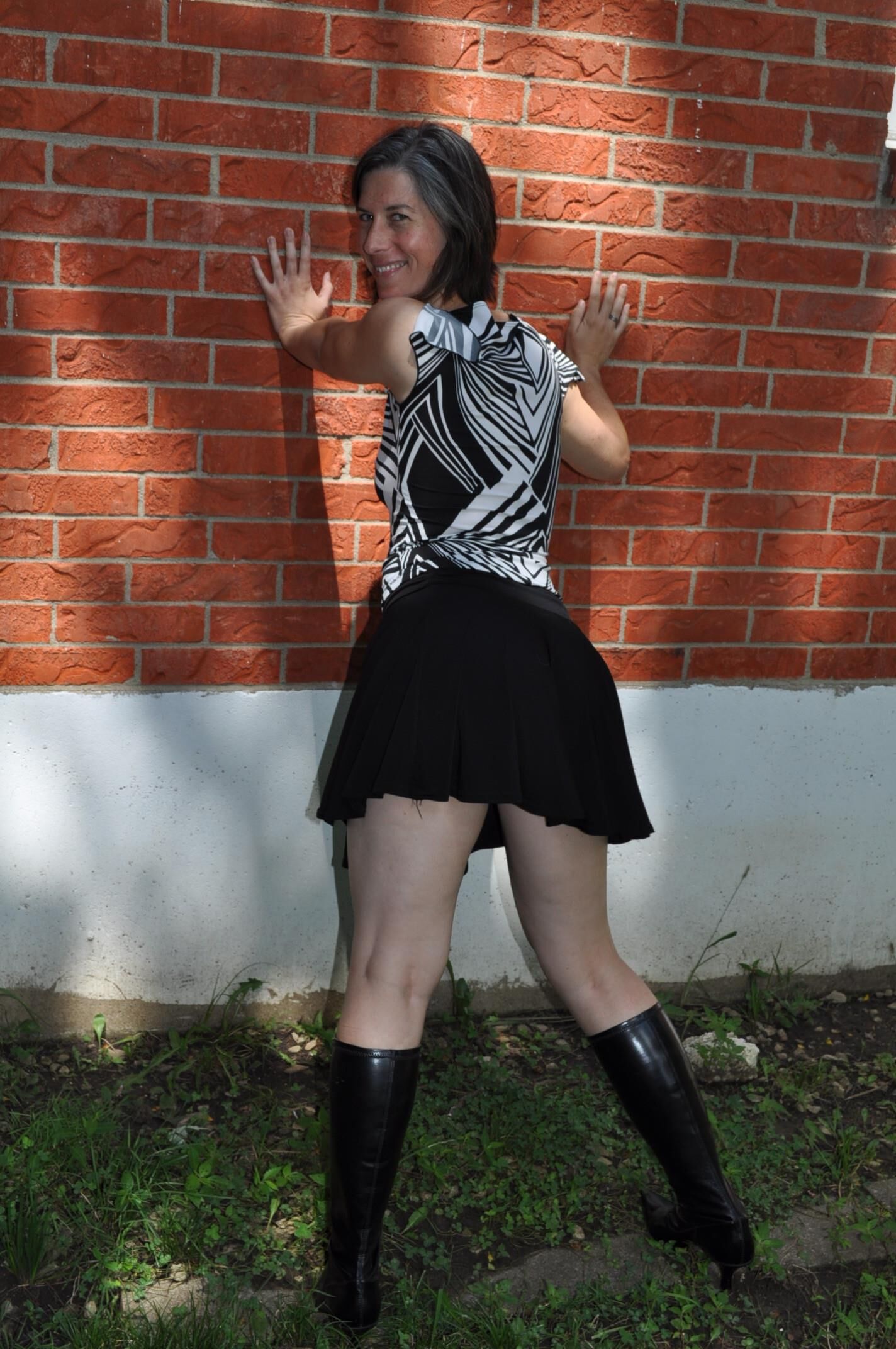 outdoors boots and skirt