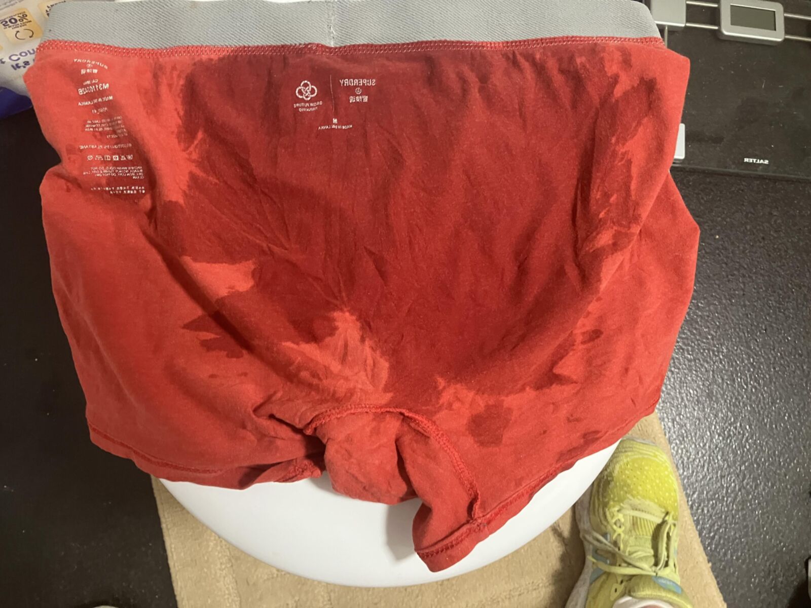 Pissing on someone BF Underwear 