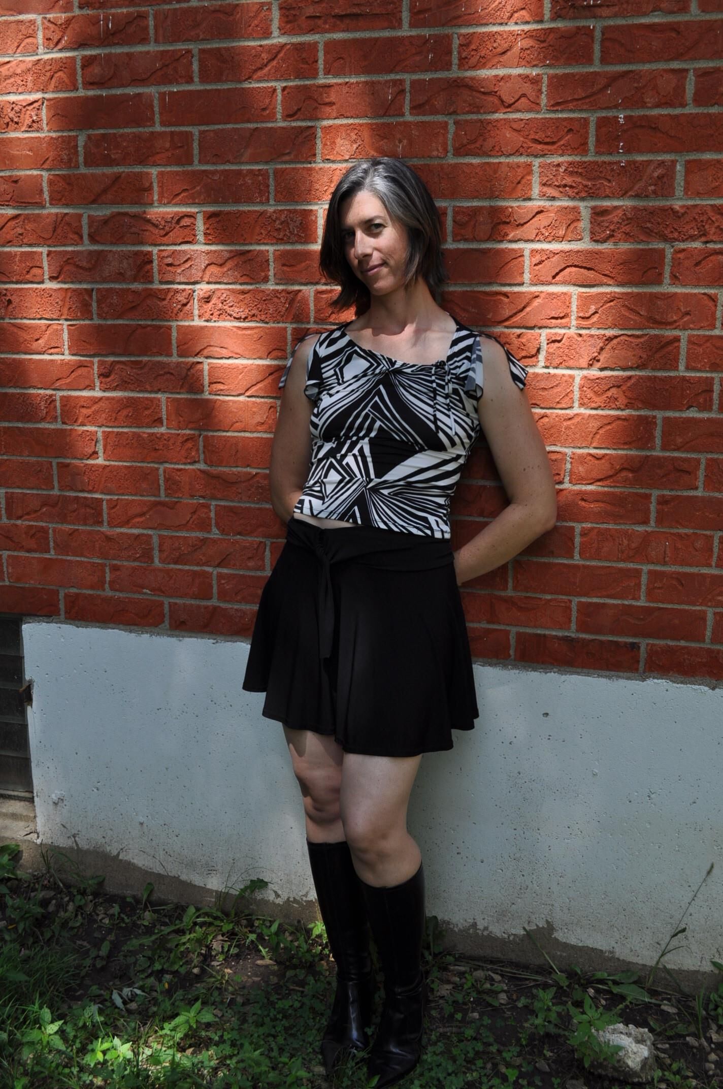 outdoors boots and skirt