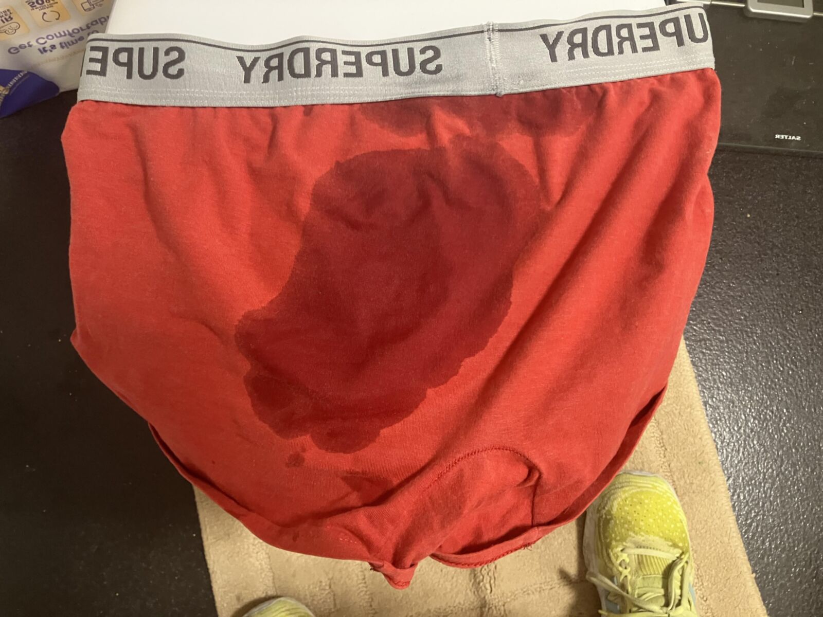 Pissing on someone BF Underwear 