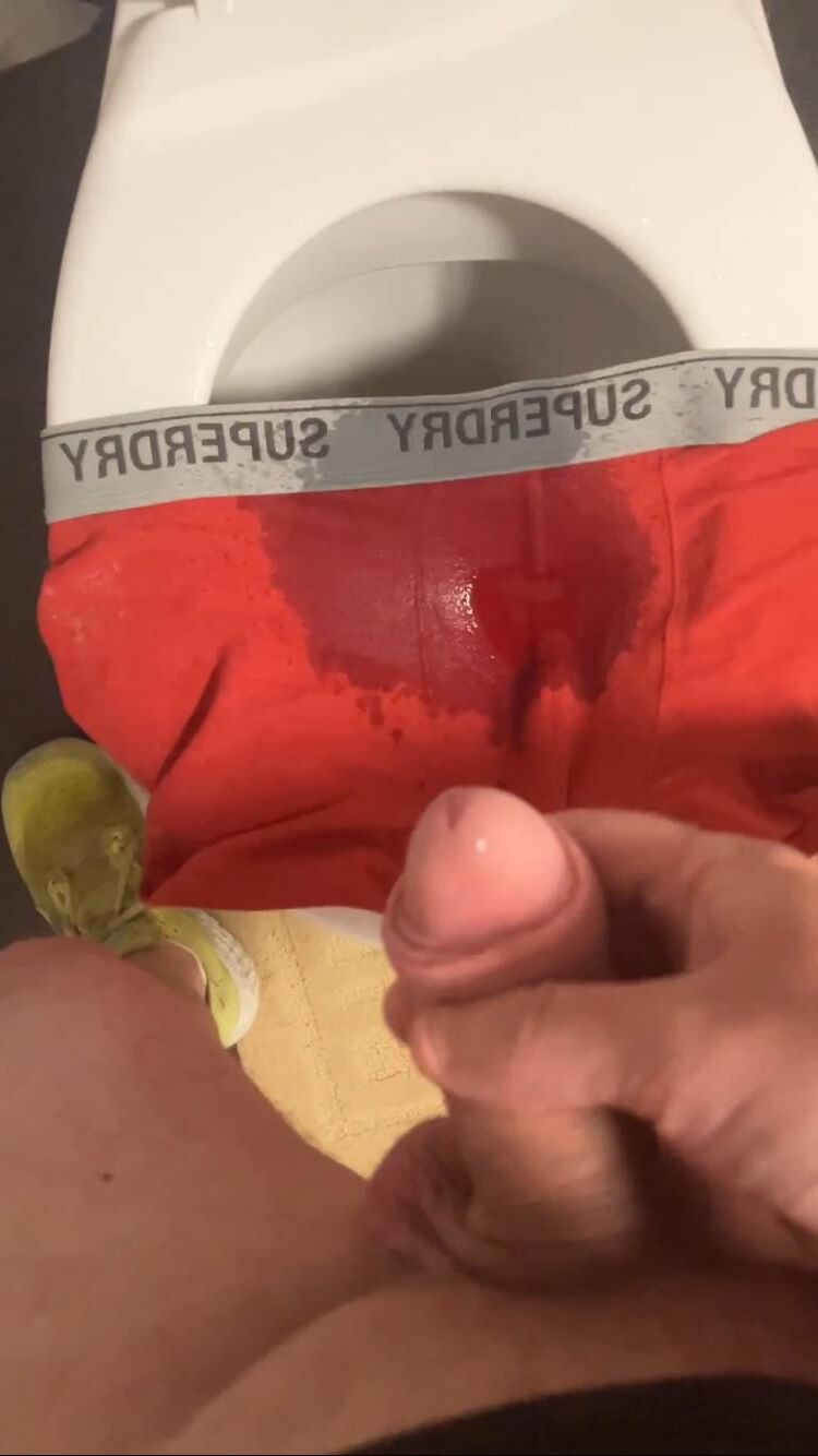 Pissing on someone BF Underwear 