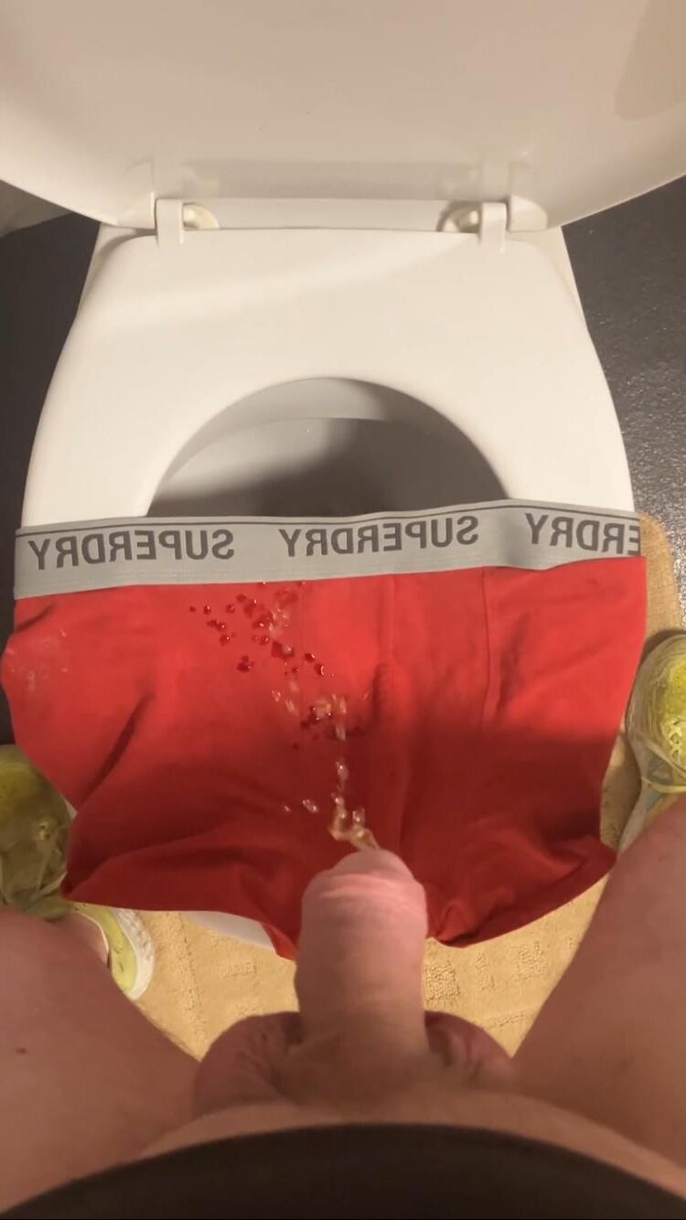 Pissing on someone BF Underwear 