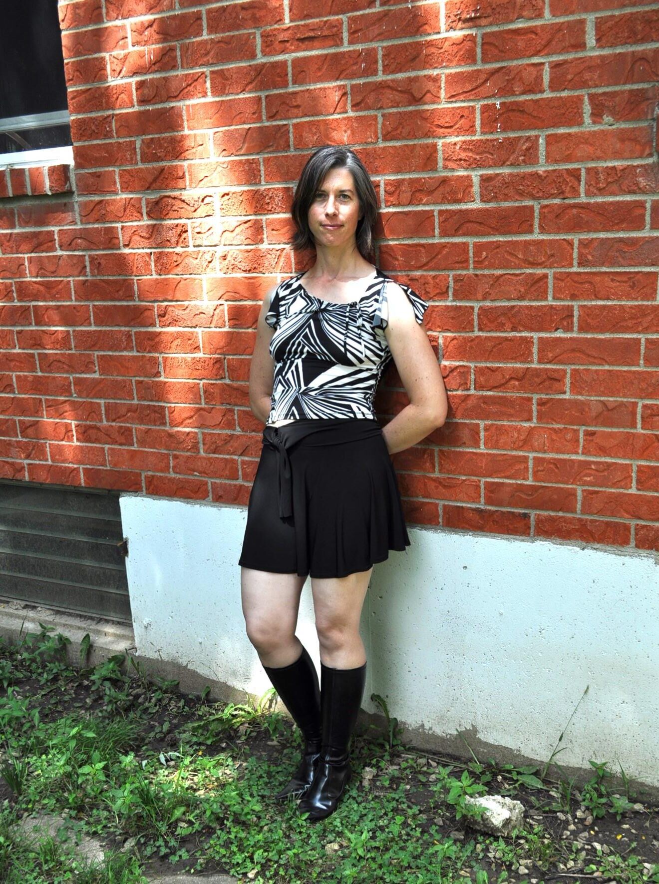 outdoors boots and skirt
