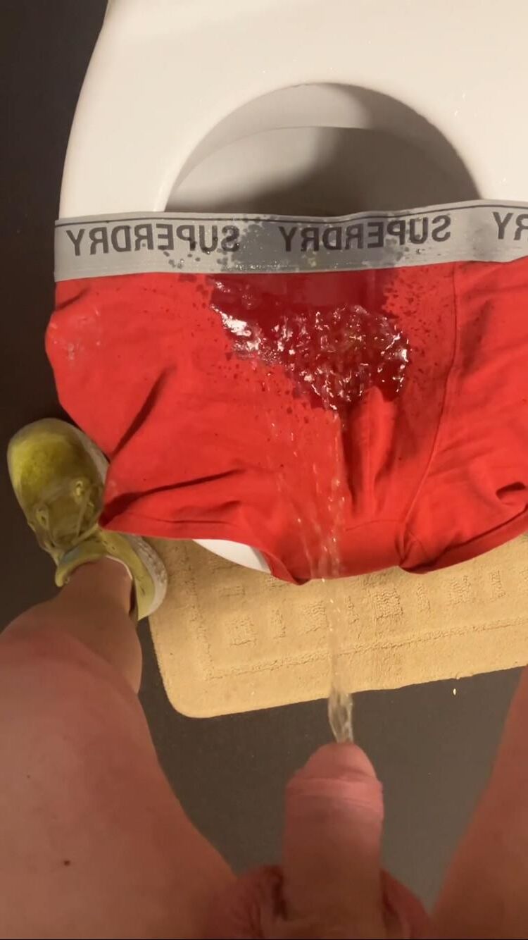 Pissing on someone BF Underwear 