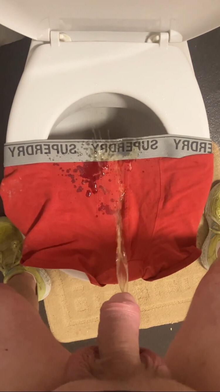 Pissing on someone BF Underwear 