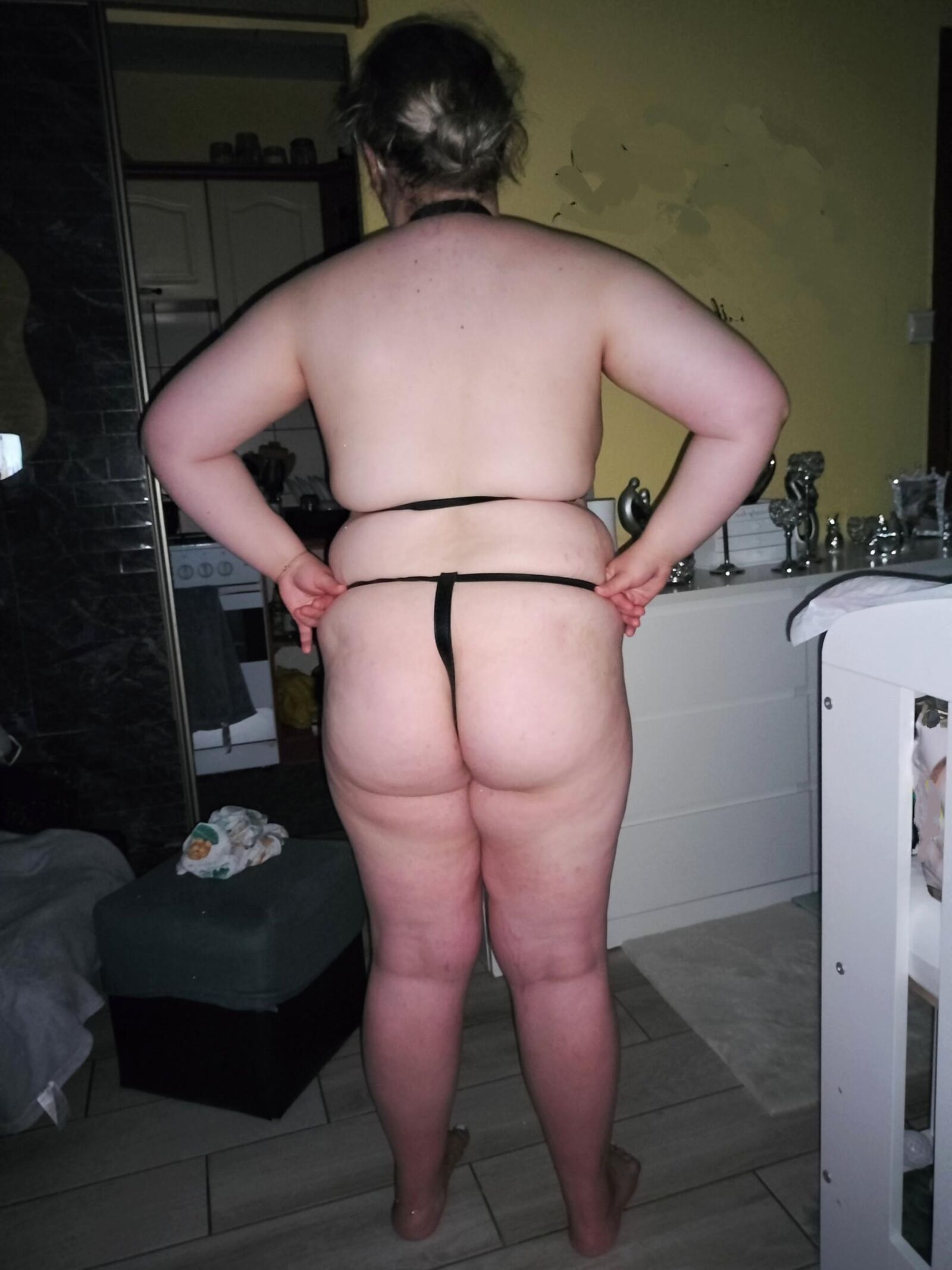 Wife Betty pig in harness. Please COMMENT and look more her 
