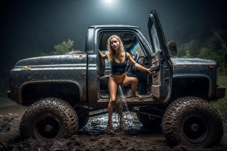 Garotas do campo têm que mijar enquanto lama Budgin '