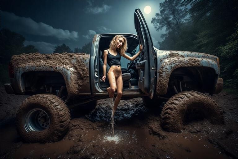 Garotas do campo têm que mijar enquanto lama Budgin '