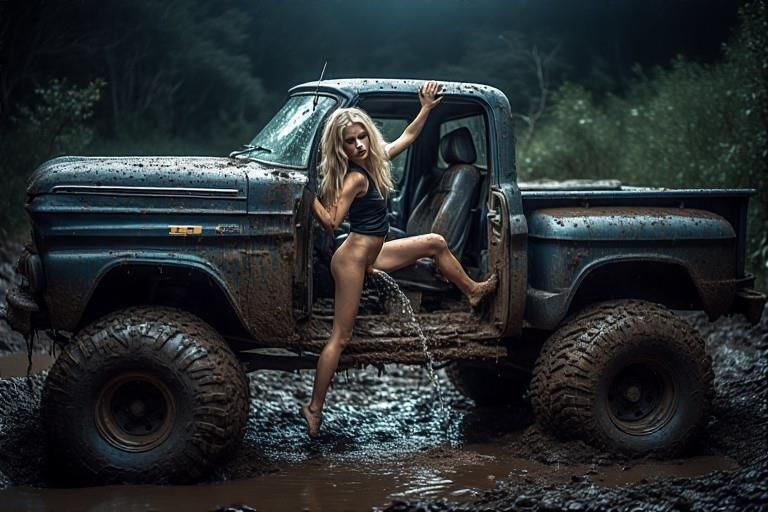 Garotas do campo têm que mijar enquanto lama Budgin '