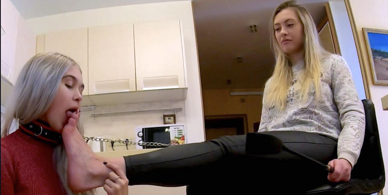 Russian Lesbian Foot Worship and Humiliation