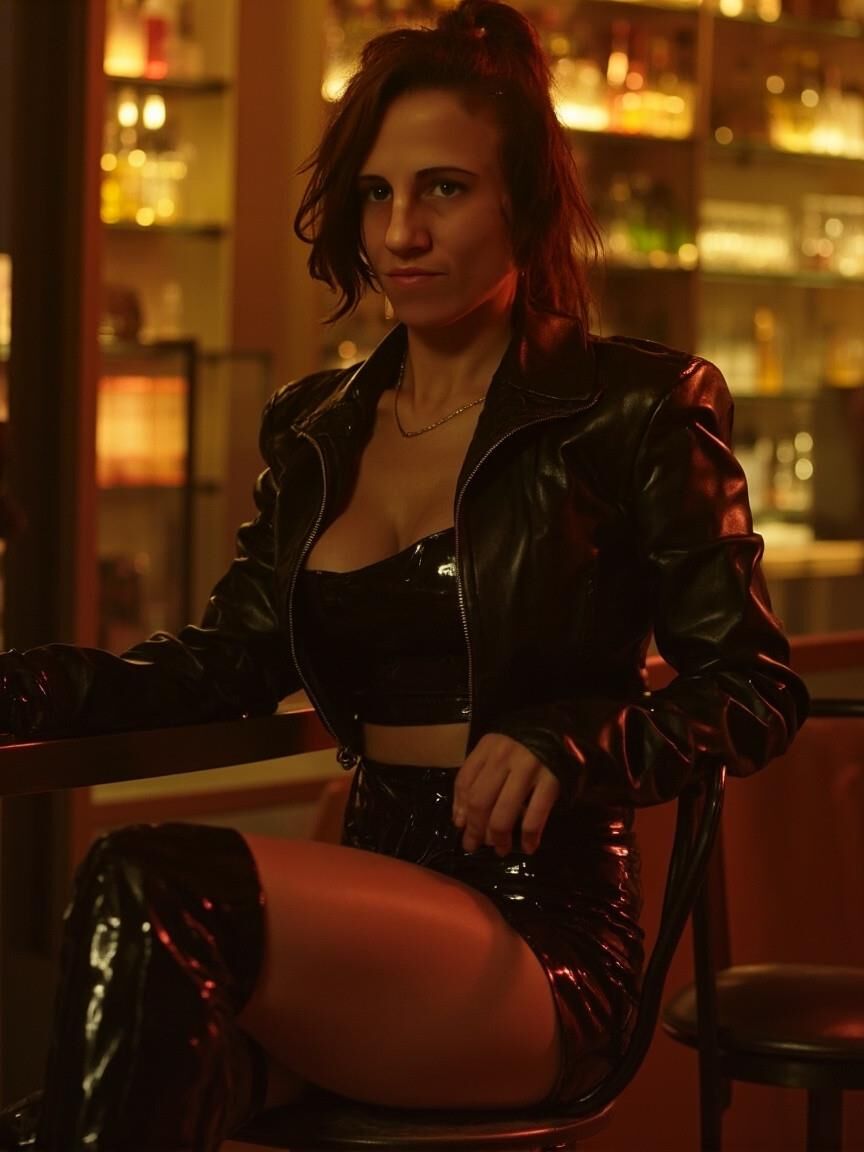 Hot AI fantasy girl " Sexy Leather Liz" 