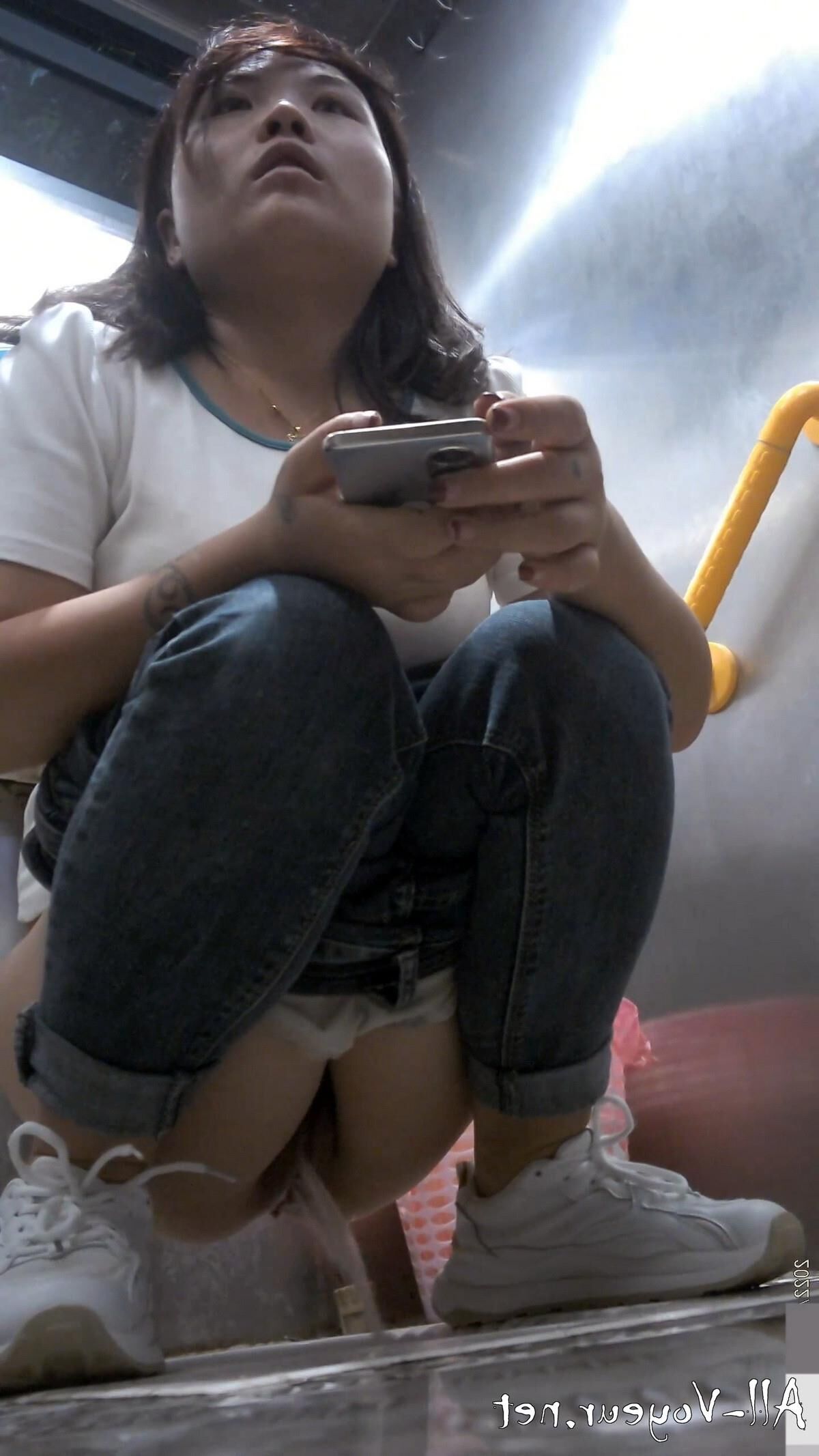 Bathroom Shot Panoramic shot of a young lady pissing 