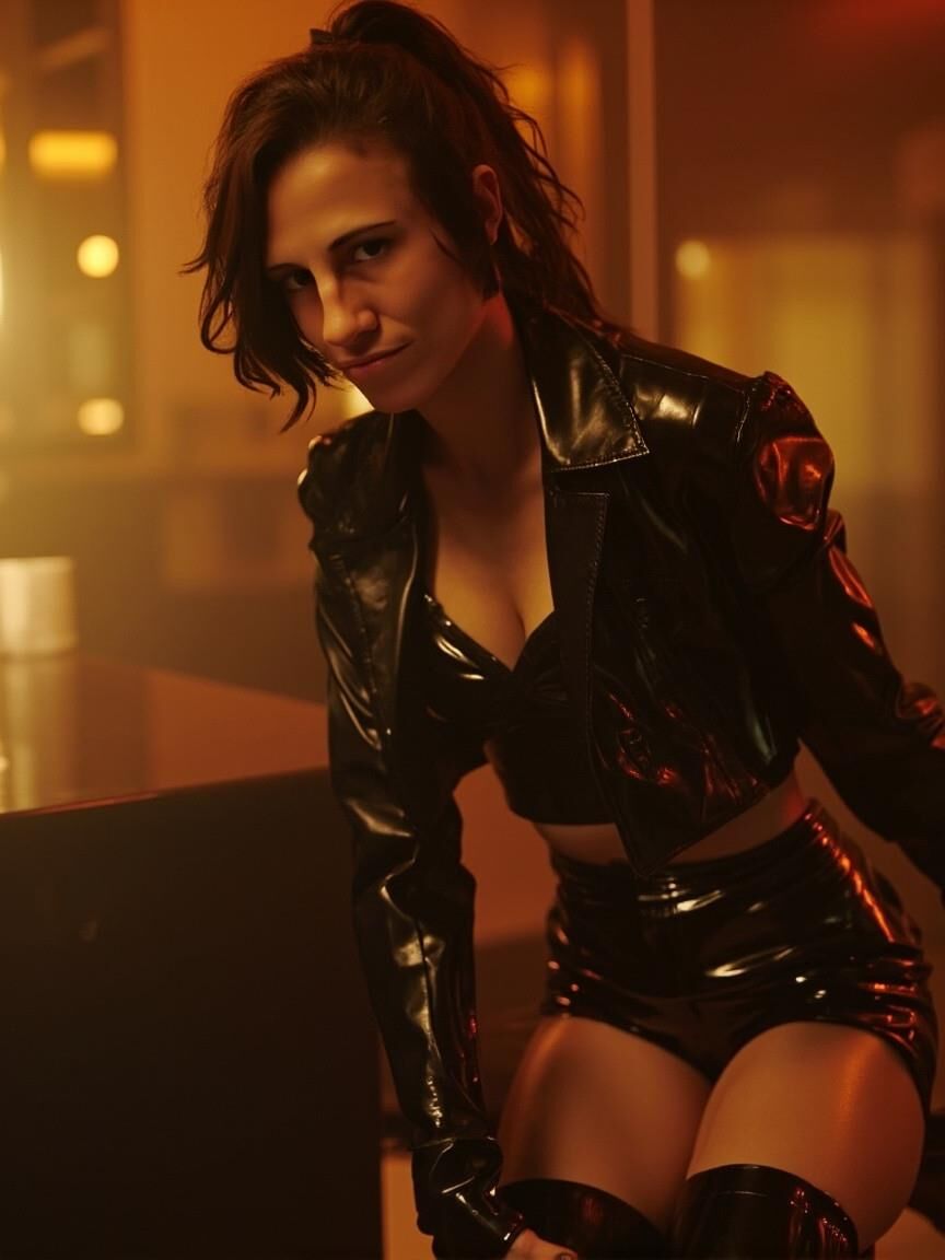 Hot AI fantasy girl " Sexy Leather Liz" 