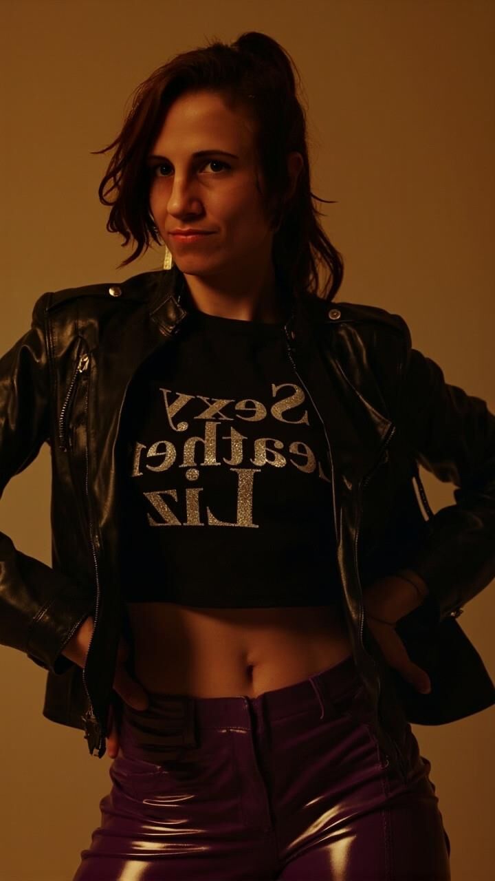 Hot AI fantasy girl " Sexy Leather Liz" 