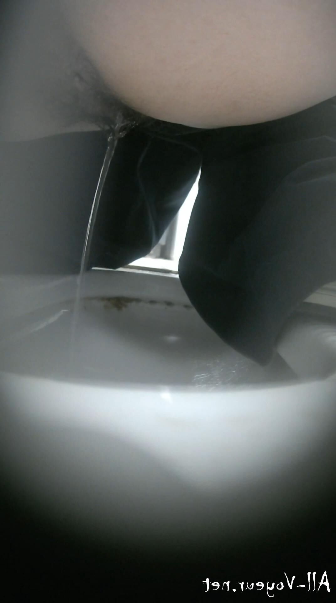 Bathroom Shot Panoramic shot of a young lady pissing 