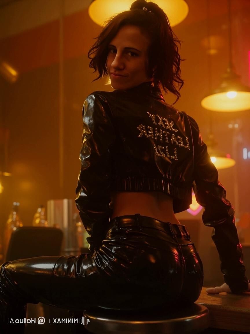 Hot AI fantasy girl " Sexy Leather Liz" 