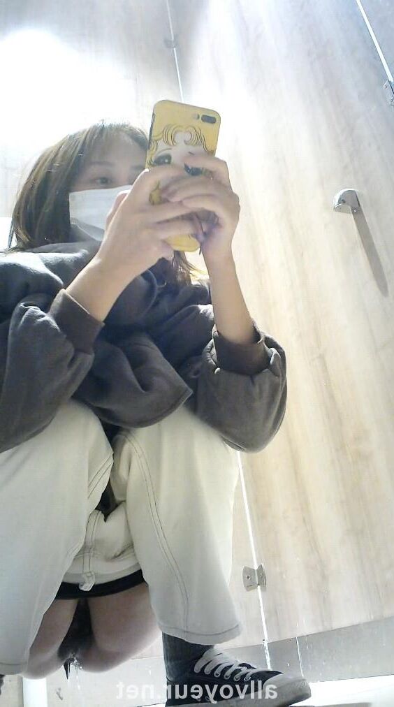 Bathroom Shot Panoramic shot of a young lady pissing 