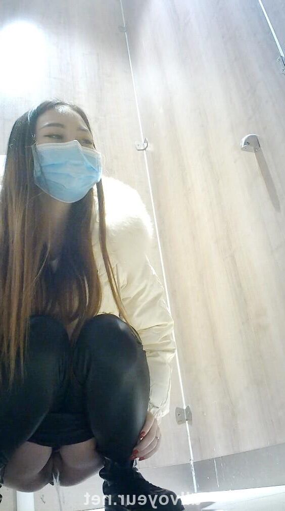 Bathroom Shot Panoramic shot of a young lady pissing 