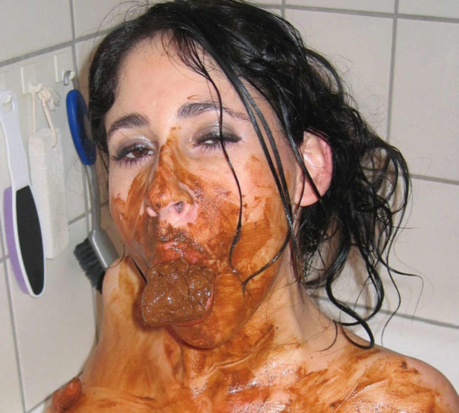 Wet and messy faces 