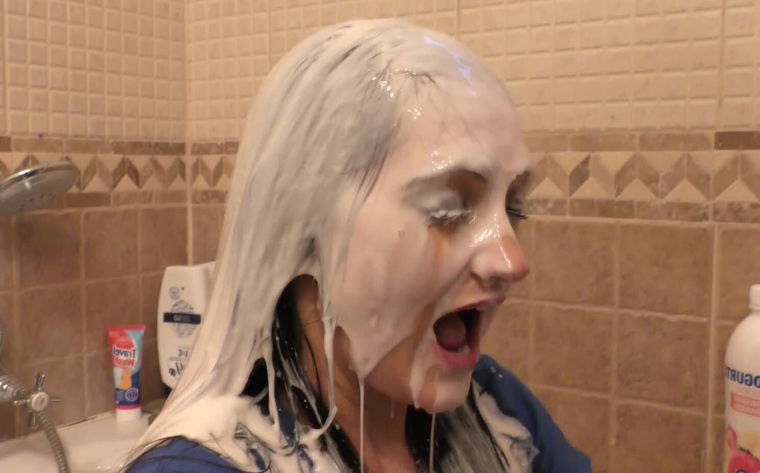 Wet and messy faces 